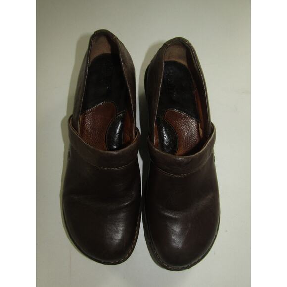 Børn Women’s Brown Leather Clogs Slip-On Shoes Size 9 / 40.5 Comfort Neutral - Picture 1 of 10